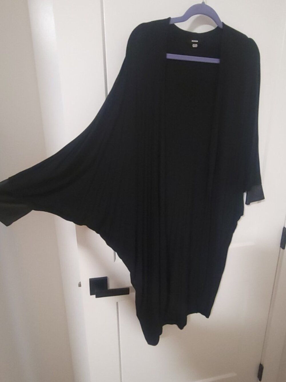 RUDSAK Peggy Cardigan - Black - Genuine Leather Cuffs - Size XS/S - Picture 3 of 6